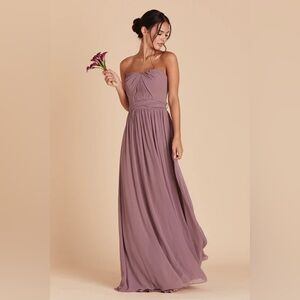 Birdy Grey Strapless Mauve Gown